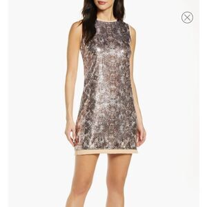 Vince Camuto Sleeveless Sequin Sheath Dress sz 16